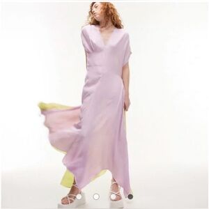 Topshop jacquard color block dress